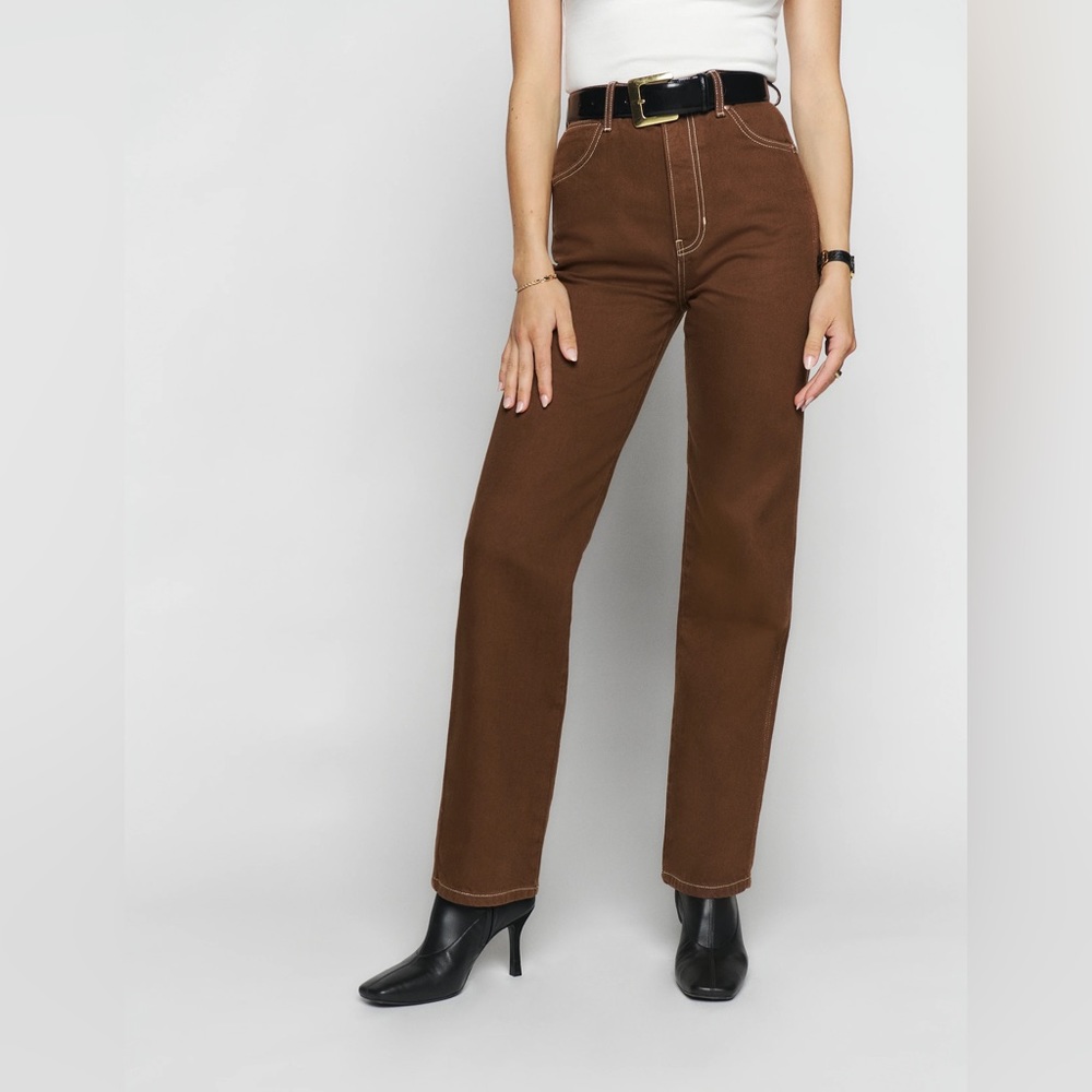 reformation cowboy high rise straight jeans EUC